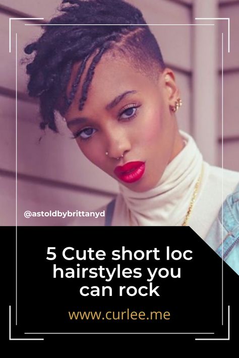 Short Loc Styles For Women Undercut, Short Faux Locs With Shaved Sides, Shaved Sides Locs Black Women, Dreads Short Hair Black Women, Loc Cuts For Women, Short Locs With Shaved Sides, Cute Short Loc Styles For Women, Short Starter Locs Black Women, Short Dreadlocks Styles Locs