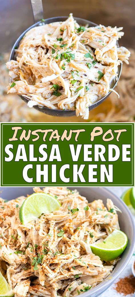 Instant Pot Salsa Chicken, Instant Pot Salsa, Instant Pot Shredded Chicken, Taco Seasoning Mix, Shredded Chicken Tacos, Healthy Dinner Recipe, Salsa Verde Chicken, Favorite Salad, Pot Recipes Easy