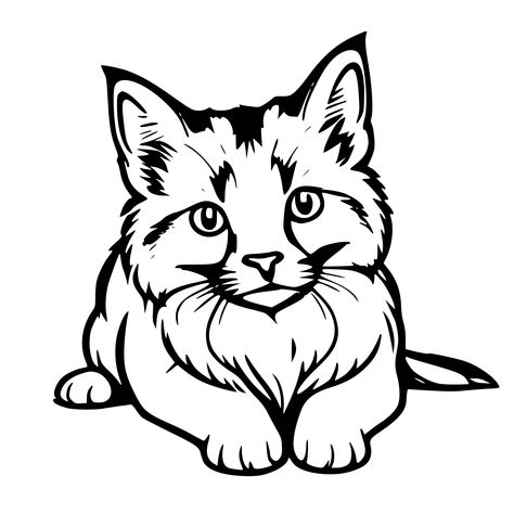 Check this out on SVG.io Cat Sitting Down, Kitty Images, Free Svg Cut Files, Cat Sitting, Cute Pet, Simple Shapes, Small Business Owners, Svg Cricut, Intricate Patterns