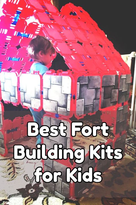 Best Fort Building Kits for Kids - See fort building kits we love and why building forts is a great activity for imaginative play! These make great gifts for kids any time of year, and most can even be taken outside for fun all year round! Indoor Forts, Outdoor Forts, Fort Building Kit, Fort Kit, Fort Building, Play Fort, Kids Forts, Building Tools, Build A Fort