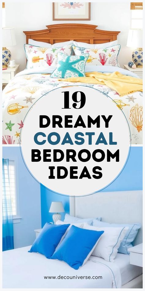 Serene and stylish coastal bedrooms you’ll love! Discover decor that creates a soothing atmosphere in any room. (Pin for inspiration!) Modern Beach House Bedroom, Surf Room Ideas, Turtle Bedroom, Modern Coastal Bedroom Ideas, Beach Bedrooms, Costal Bedroom, Modern Coastal Bedroom, Bedroom Coastal, Beachy Bedroom