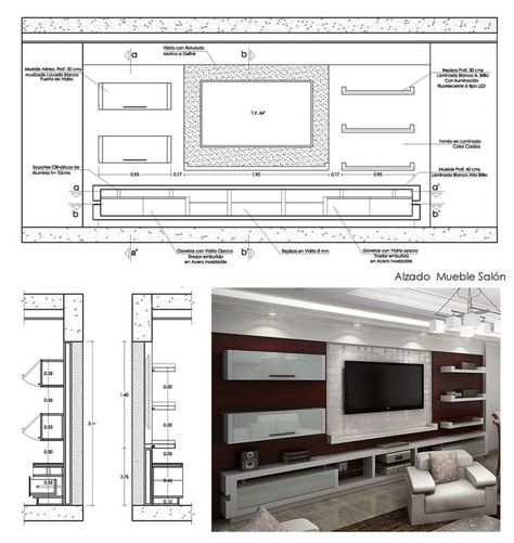 Furniture Details Drawing, Tv Unit Furniture Design, Modern Tv Wall Units, Modern Tv Cabinet, Furniture Design Sketches, Tv Unit Furniture, Tv Cabinet Design, Tv Unit Interior Design, Wall Tv Unit Design