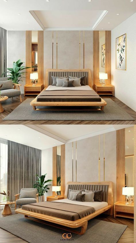 Rooms Decorating Designs Unique Bedroom Design, Bedroom Interior Design Luxury, Bedroom Door Design, Modern Bedroom Interior, Bed Design Modern, Eclectic Bedroom, Bedroom Decor Design, Design Room, Bedroom Bed Design