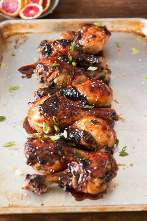 Orange Chicken Drumsticks, Honey Soy Chicken Drumsticks, Sticky Orange Chicken, Honey Soy Chicken, Balsamic Vinegar Chicken, Oh Sweet Basil, Soy Chicken, Chicken Drumstick Recipes, Honey Garlic Sauce