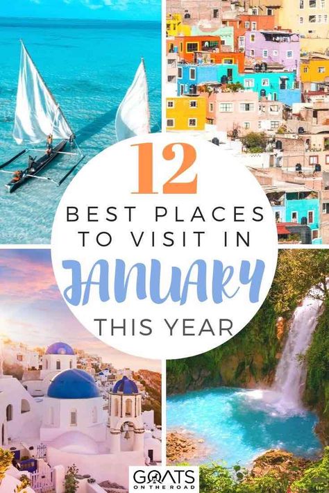 Looking for the best places to travel to in January? Whether you want a winter vacation or a beach destination, we’ve got the ultimate list of budget friendly, and beautiful places to take a break. From Chicago to Sri Lanka, to Mexico, these destinations need to be on your bucket lists! | #traveltips #beautifuldestinations #costarica Place To Travel, Best Places To Vacation, Winter Travel Destinations, Destination Voyage, Bucket Lists, Winter Break, Winter Vacation, Destin Beach, Best Places To Visit