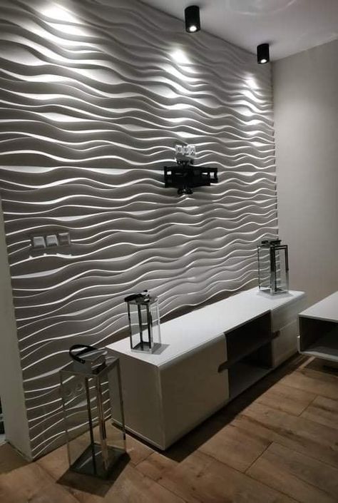 White Textured Wallpaper, Wall Cladding Designs, Bathroom Wall Tile Design, Wall Wardrobe Design, Modern Bungalow Exterior, Mdf Wall Panels, Modern Wall Paneling, Motif Wallpaper, Textured Wall Panels