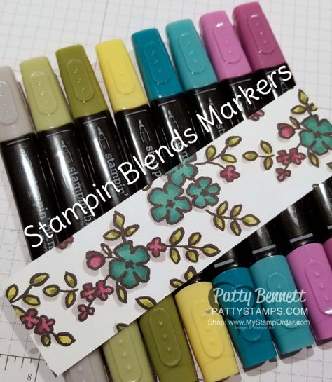 Stampin Up Markers, Blending Markers, Lavender Stamp, Patty Bennett, Cardmaking Techniques, Card Making Tools, Stampin Blends, Scrapbook Organization, Stamp Tutorial