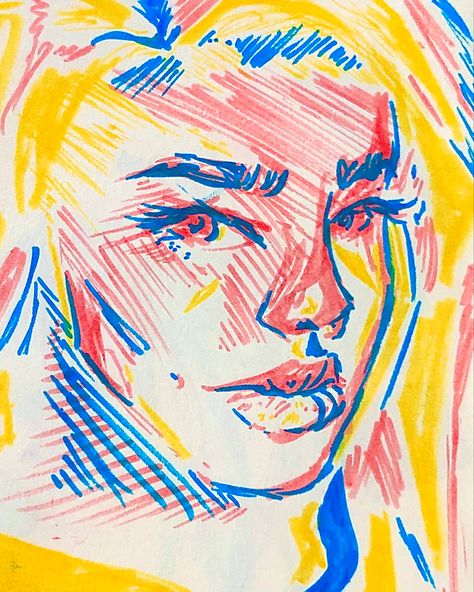 Marker Pop Art, Marker Drawing Crayola, Marker Art Crayola, Drawing With Crayola Markers, Crayola Portrait, Crayola Marker Drawings, Crayola Marker Art, Crayola Drawing, Marker Inspiration