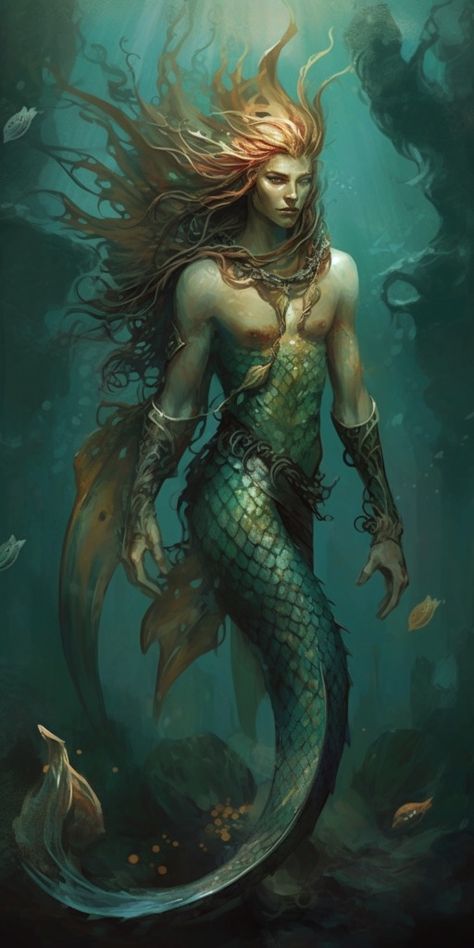 Glaucus, God Of The Sea, Fishermen And Of Prophecy | Fantasy I Sci-Fi I Books I Films I World Building Pirate Dragon, Ocean Fairy, Sea God, Greek Sea, Goddess Of The Sea, Greek Pantheon, World Building, Sea Monster, My Fantasy World