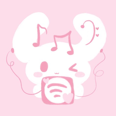 Cute Spotify App Icon, Pink Spotify Icon, Pink Spotify, Spotify Icon, Cat App, Kawaii App, Mobile App Icon, Pink Music, Themes App