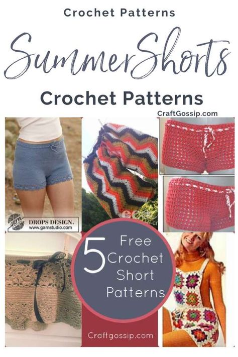 Crochet Mens Shorts, Shorts Pattern Free, Crochet Shorts Pattern, Short Crochet, Crochet Lace Shorts, Crochet Bottoms, Crochet Hoodie, Crochet Pants, Shorts Pattern