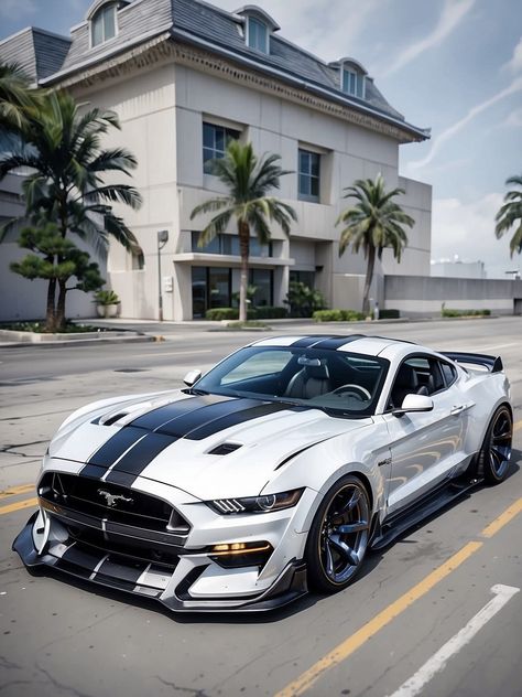 Mustang Cobra Shelby Gt500, 2025 Mustang, Widebody Mustang, Mustang S550, Mustang Shelby Cobra, White Mustang, Gt Mustang, Sports Cars Mustang, 2024 Ford Mustang