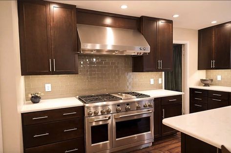 Brighten Up Dark Kitchen, How To Brighten A Dark Kitchen, Brighten A Dark Kitchen, Brighten Up A Dark Kitchen, Wood Cabinets Kitchen, Brighten Kitchen, Ideas With Wood, Dark Brown Kitchen Cabinets, Dark Brown Kitchen