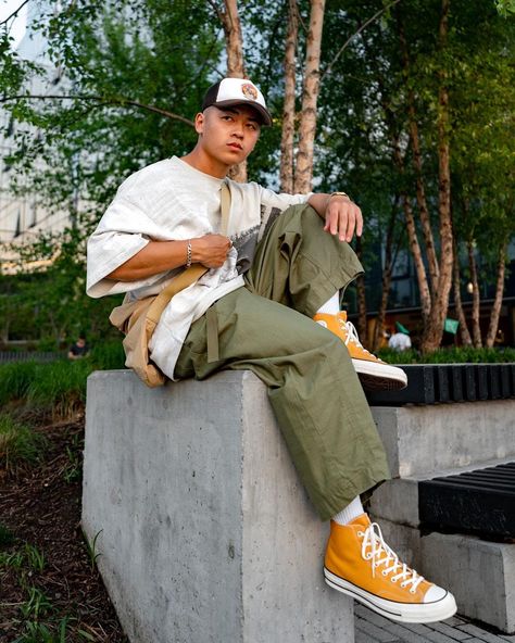 Johnny Thai on Instagram: “A pop of color from your kicks does wonders to your fit. Whenever I throw on my @converse Chuck 70’s I make sure to show off the entire…” Converse 1970s Outfit Men, Chuck 70s Outfit Men, Converse Chuck 70 Outfit Men, Converse Chuck 70 Outfit, Chuck 70 Outfit Men, Johnny Knoxville Converse, 70s Chuck Taylors, Chuck 70 Outfit, Converse Chuck 70 At-cx