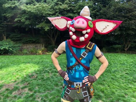 Bokoblin Mask, Mask 3d Print, Sheikah Slate, Face Gear, Link Halloween, Zelda Birthday, Link Cosplay, Zelda Cosplay, Puff Paint