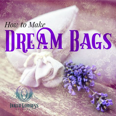 Dream bags can be made to enhance your dreaming experience, whether it be for deep sleep, anti-nightmare, to induce prophetic dreams and more! Sleep Spell, Dream Spell, Prophetic Dreams, Wiccan Crafts, Witch Herbs, Pagan Crafts, Wiccan Magic, Dream Pillow, Dream Bags