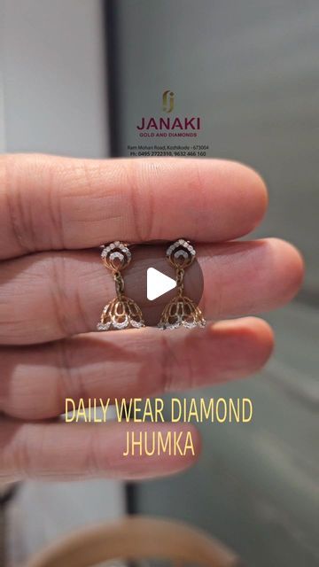 Daily Wear Diamond Earrings, Daily Wear Gold Earrings, Gold Jumkas, Diamond Jhumkas, Online Purchase, Diamond Rings, Natural Diamonds, Daily Wear, Gold Earrings