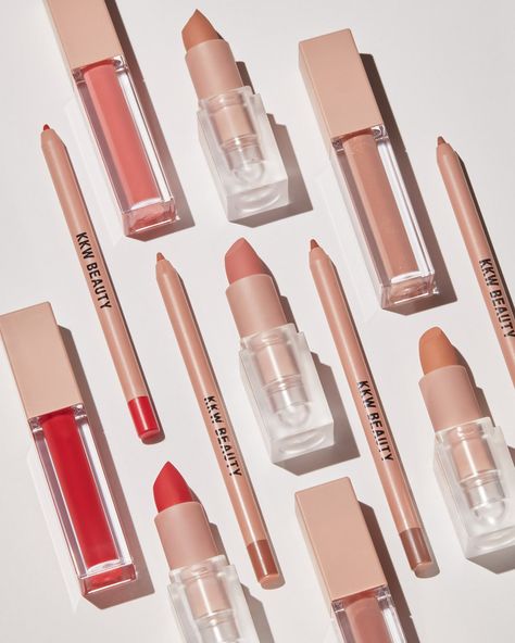 KKW BEAUTY’s Instagram photo: “AVAILABLE NOW: 3 Pc Lip Sets in shades Blush, Classic Kim, Nude and Red. Each set comes with a coordinating Lip Liner, Matte Lipstick and…” Lip Sets, Photography Set Up, Aw 23, Lip Liner Set, Beauty Advertising, Pink Cosmetics, Kkw Beauty, Lip Cosmetics, Makeup Class