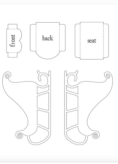 Build A Sleigh, 3d Santa Sleigh Template, Cardboard Sleigh Template, Diy Cardboard Sleigh, Reindeer Cutout Template, Cardboard Santa Sleigh, Diy Cardboard Christmas Decorations, Paper Sleigh, Christmas Salon