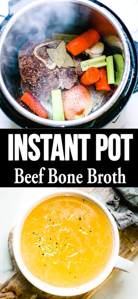 Beef Bone Broth Instant Pot, Beef Bone Broth Recipe, Bone Broth Soup Recipes, Slow Cooker Bone Broth, Bone Broth Instant Pot, Beef Soup Bones, Chicken Bone Broth Recipe, Munchkin Time, Diet Soup