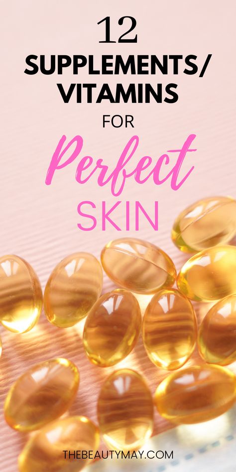 Vitamins For Skin Anti Aging, Supplements For Skin Health, Supplements For Healthy Skin, Beauty Vitamins For Women, Best Vitamins For Skin Anti Aging, Best Skin Supplements, Vitamins For Skin And Hair, Vitamin A Benefits Skin, Supplements For Beauty