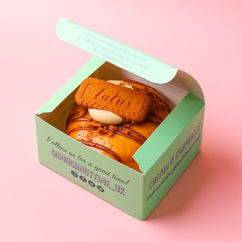 Home - Doughnut Time Store Donut Boxes Packaging, Doughnut Packaging, Donut Boxes, Green Packaging, Donut Box, Event Display, Urban Legend, Vanilla Glaze, Green Box