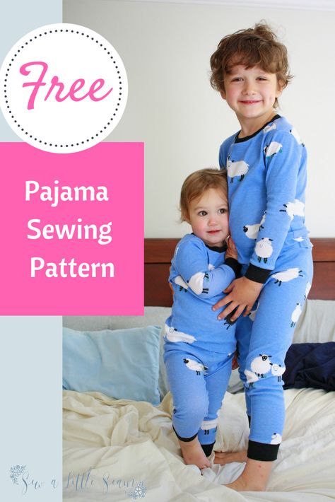 Kids Pajamas Pattern Free, Toddler Pajamas Pattern, Kids Pajamas Pattern, Pajama Sewing Pattern, Pajamas Pattern, Boys Clothes Patterns, Things To Sew, Boys Sewing Patterns, Couture Bb