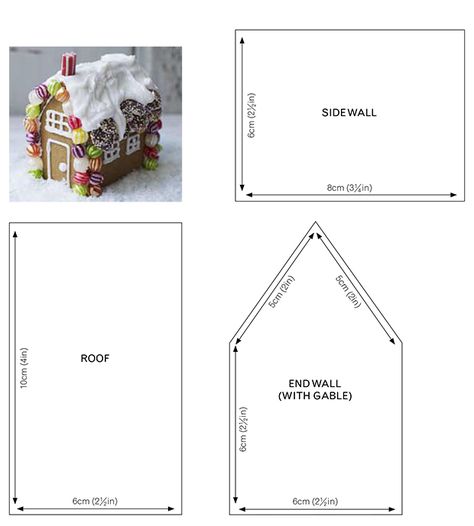 Make your own gingerbread house kit Gingerbread House Kit, Cardboard Gingerbread House, Gingerbread House Patterns, Gingerbread House Template, Quiet Book Templates, Gingerbread House Kits, Diy Christmas Village, House Template, Quiet Book Patterns