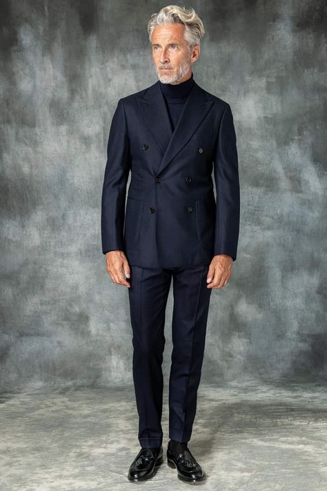 Mens Wedding Party Attire, Double Breasted Navy Suit, Formal Mens Fashion Party, Navy Blue Double Breasted Suit Men, Suit With Loafers Men, Black Double Breasted Suit Men, Navy Formal Suit, Party Outfit Men Night, Navy Double Breasted Suit