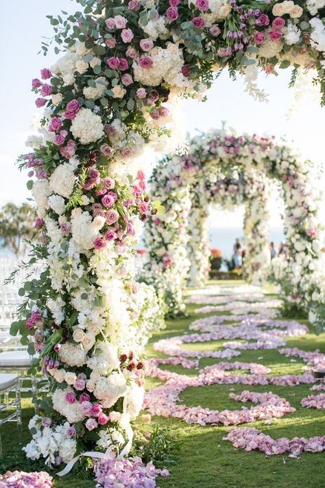 Wedding Ceremony Ideas, Floral Arch, Wedding Aisle, Outdoor Wedding Ceremony, Wedding Destination, Fairytale Wedding, Wedding Arch, Garden Wedding, Pretty Flowers