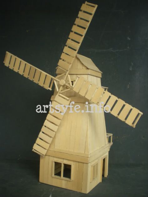 Windmill Plan, Popsicle Stick Crafts For Adults, Craft Stick Projects, Weaving Paper, Popsicle Stick Art, Popsicle Stick Crafts House, Ice Cream Stick Craft, Popsicle Stick Houses, Popsicle Crafts