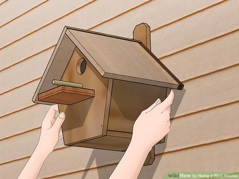 Large Bird Houses, Homemade Bird Houses, Diy Birds, Bird Houses Diy, A Safe Place, How To Hang, Wood Bird, Big Tree, Wooden Fence