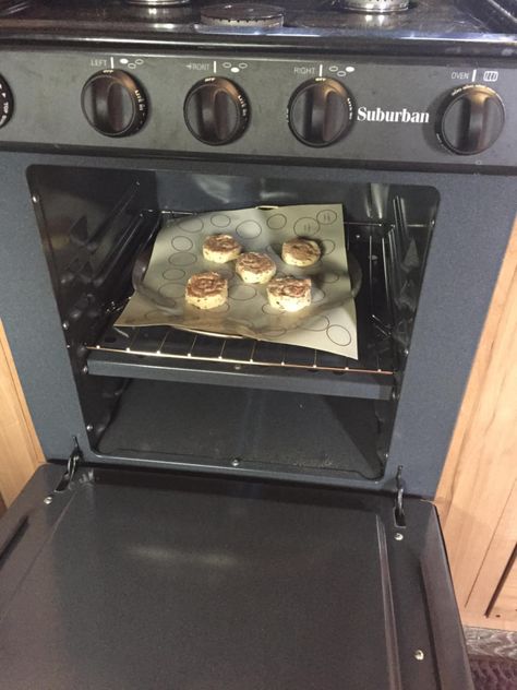 As pathetic as it is, yes we use our RV oven. It's always a challenge though. Rv Oven, Tips For Cooking, Pie Iron, Small Oven, Christmas Ham, Cooking Pizza, Countertop Oven, Drop Biscuits, Camping Rv