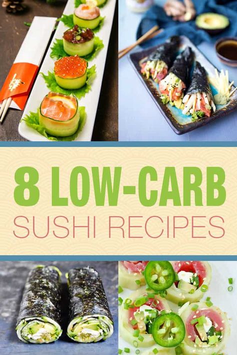 Healthy Sushi Recipes, Low Carb Sushi, Healthy Sushi, Dessert Chef, Carb Cycling Diet, Japanese Diet, Japanese Desserts, Sushi Dishes, Drizzle Cake