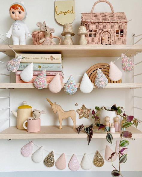 Velveteen Babies - Kids Decor (@velveteen_babies) posted on Instagram • May 18, 2021 at 6:22am UTC Pink Toddler Bedroom, Fairy Nursery, Kids Rooms Inspo, Baby Corner, Pastel Nursery, Nursery Room Design, Nursery Room Inspiration, Pink Nursery, White Line