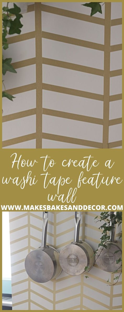 Washi Tape Furniture Ideas, Washi Tape Accent Wall, Washi Tape Gallery Wall, Washi Tape Ideas Wall, Easy Washi Tape Wall Art, Washi Tape Headboard, Washi Tape Wall Art Boys Room, Washi Tape Mountains Wall Art, Washi Tape Poster Wall