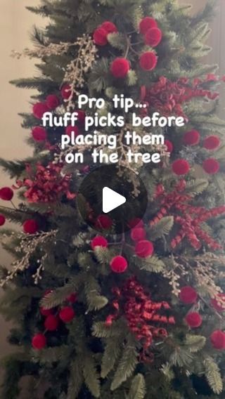 Keri Collins & Suzanne Higgins on Instagram: "Adding picks to the trees that we decorate is one of our most favorite things! One little tip we have for you is to make sure to spread out the branches of the picks. This helps add volume and texture to a bigger area of your tree ❤️🎄.
.
.
.
.
.
.
.
.
.
.
.#holidayinspo #christmasinspo #christmastips #christmastreegoals #ohchristmastree #diychristmas #themostwonderfultimeoftheyear #diytips #christmasreels #redchristmas #lovechristmas #lovechristmastime #holidaydesign #ksforeverdesigns" How To Add Picks To A Christmas Tree, Picks In Christmas Tree, Adding Picks To Christmas Tree, Picks For Christmas Tree, Christmas Tree Goals, Christmas Trees Decorated, Floral Picks, Christmas Inspo, Most Favorite