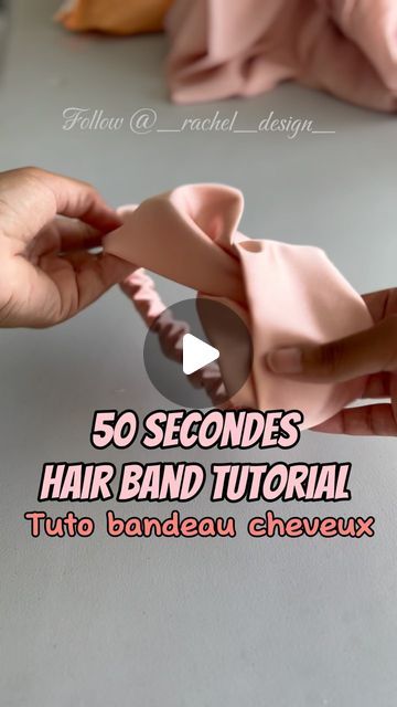 Diy Fabric Hairband, Homemade Hair Bands, How To Sew Hair Accessories, Sew Hair Band, Cloth Hairband Hairstyle, Bow Hairband Diy, Diy Hair Bands For Women, Diy Hairbands For Kids, How To Make A Hair Band