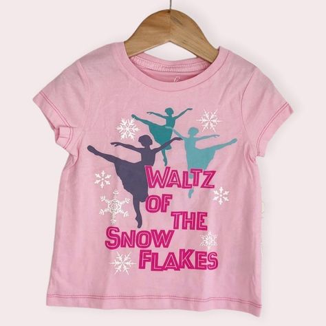 Nwt Peek T-Shirt Pink Nutcracker Suite Short Sleeve Graphic Tee Size 2t New With Tags, Never Been Worn, Smoke Free Home Pastel Pink Short Sleeve Tee Shirt With “Waltz Of The Snow Flakes” On The Front, “The Nutcracker Suite Tchaikovsky” On The Back, 100% Cotton, Toddler Girl Shirt, Ballet, Winter, Holiday, Christmas. Smiley Face Tee, Pink Nutcracker, Baby Tee Shirts, Striped Peplum Top, Snow Flakes, Applique Shirts, Girl Shirt, Girls Tees, Nutcracker