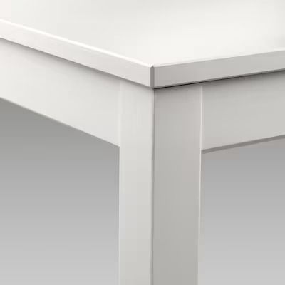 LANEBERG / NORDVIKEN Table and 4 chairs, white/white, 511/8/743/4x311/2" - IKEA Nook Table, Dressing Tables, Floor Protectors, Modern Kitchens, Under The Table, Chair Legs, Rustic White, White Table, Breakfast Nook