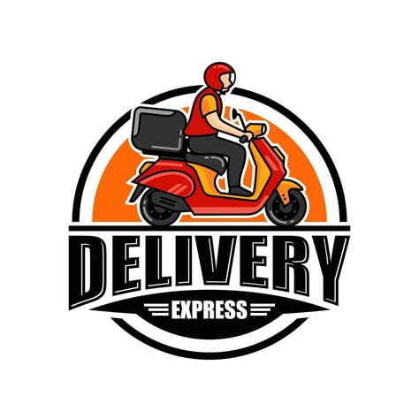 A man is riding a scooter. delivery logo vector template Fast Delivery Icon, Delivery Logo Design, Delivery Illustration, Wedding Vows For Her, Vows For Her, Delivery Logo, Cycle Logo, Delivery Food, Movies To Watch Teenagers