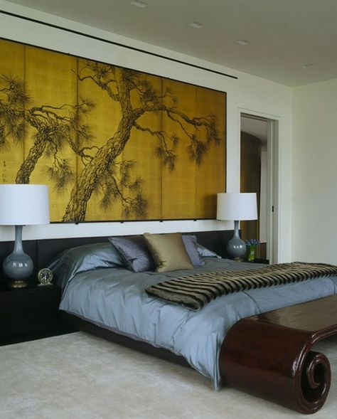 Asian theme wall art for modern homes Elegant Decor Ideas Featuring Inspiration From Asia Zen Bedroom Design, Japandi Bedroom Ideas, Asian Bedroom, Japanese Style Bedroom, Japanese Bedroom, Bedroom Design Trends, Japanese Minimalist, Zen Bedroom, Japanese Interior Design