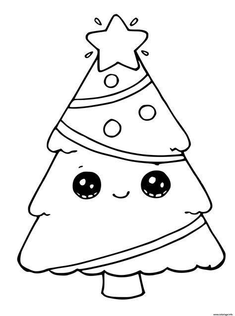 Christmas Tree With Face, Christmas Tree Outline, Xmas Color, Christmas Tree Drawing, Cartoon Christmas Tree, Christmas Coloring Sheets, Printable Christmas Coloring Pages, Christmas Tree Coloring Page, Tree Coloring Page