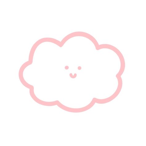 Pink Cute Doodles, Pink Clouds Aesthetic, Nike Wallpaper Iphone, Cute Clouds, Pastel Icons, Cute Cloud, Cute Blue Wallpaper, Cloud Icon, Planets Wallpaper