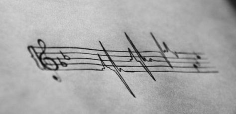 Would change the key signature to Barber's "Adagio for Strings" and do notes accordingly. Heartbeat Tattoo, Geniale Tattoos, Design Mandala, Music Tattoo, Music Tattoos, Skin Art, Piercing Tattoo, Get A Tattoo, Love Tattoos