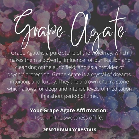 Agate Crystal Meaning, Agate Meaning, Floral Essential Oils, Auric Field, Natural Philosophy, Lepidolite Crystals, Chalcedony Crystal, Bunch Of Grapes, Grape Agate