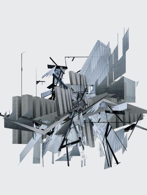 deconstructivism / deconstructivist collage / urban landscape art Collage Architecture, Deconstructivism, Jewish Museum, Architecture Collage, Architectural Photography, A Level Art, Architecture Presentation, Built Environment, Architecture Model