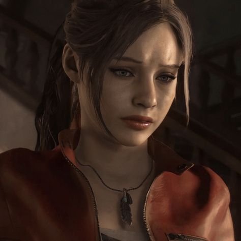 Claire Redfield Resident Evil 2, Necklace Video, Resident Evil Girl, Claire Redfield, Resident Evil 2, Resident Evil Collection, Resident Evil Game, Resident Evil Leon, Feather Necklace