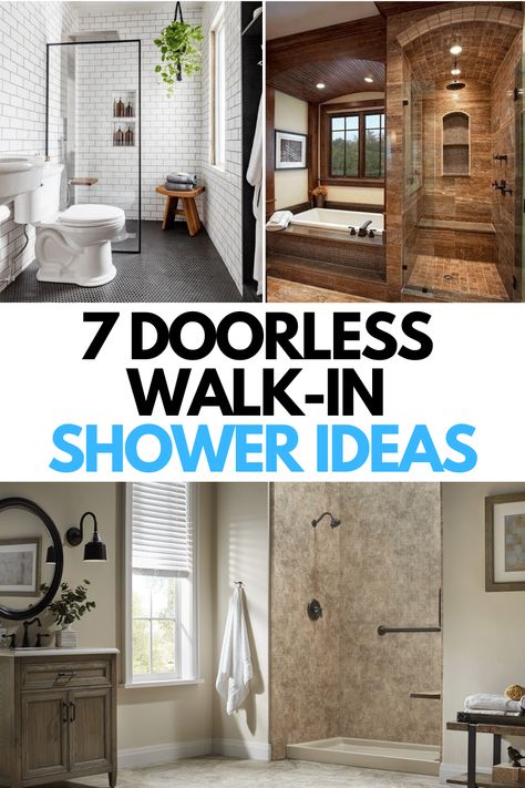 ... Read more Minimalist Shower Design, 48x36 Shower Ideas, Walk In Shower No Glass Doors, Walk In Shower Sizes, Curbless Shower Ideas Walk In, Walkin Shower Ideas No Door, Doorless Showers Walk In Master Bath, Walk In Shower Dimensions, Doorless Showers Walk In