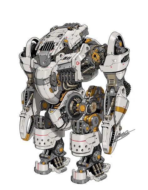 ArtStation - Mechanic Design, Jacob (Storm) Jang Mech Concept, Mechanic Design, Robot Mechanics, Robot Design Sketch, Robot Suit, Mecha Suit, Power Armour, Mech Suit, Robot Illustration